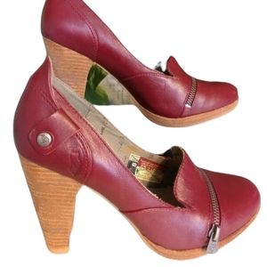 London Underground stacked heels